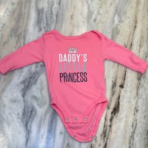 Carter's Pink 'Daddy's Little Princess' Bodysuit Sz 6 months